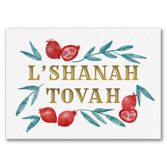 Pomegranites Jewish New Year Cards